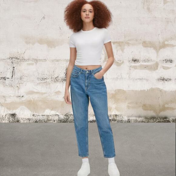 Primark Denim - Primark Denim Co Womens High Rise Mom Jeans-Acid Wash-Size 4